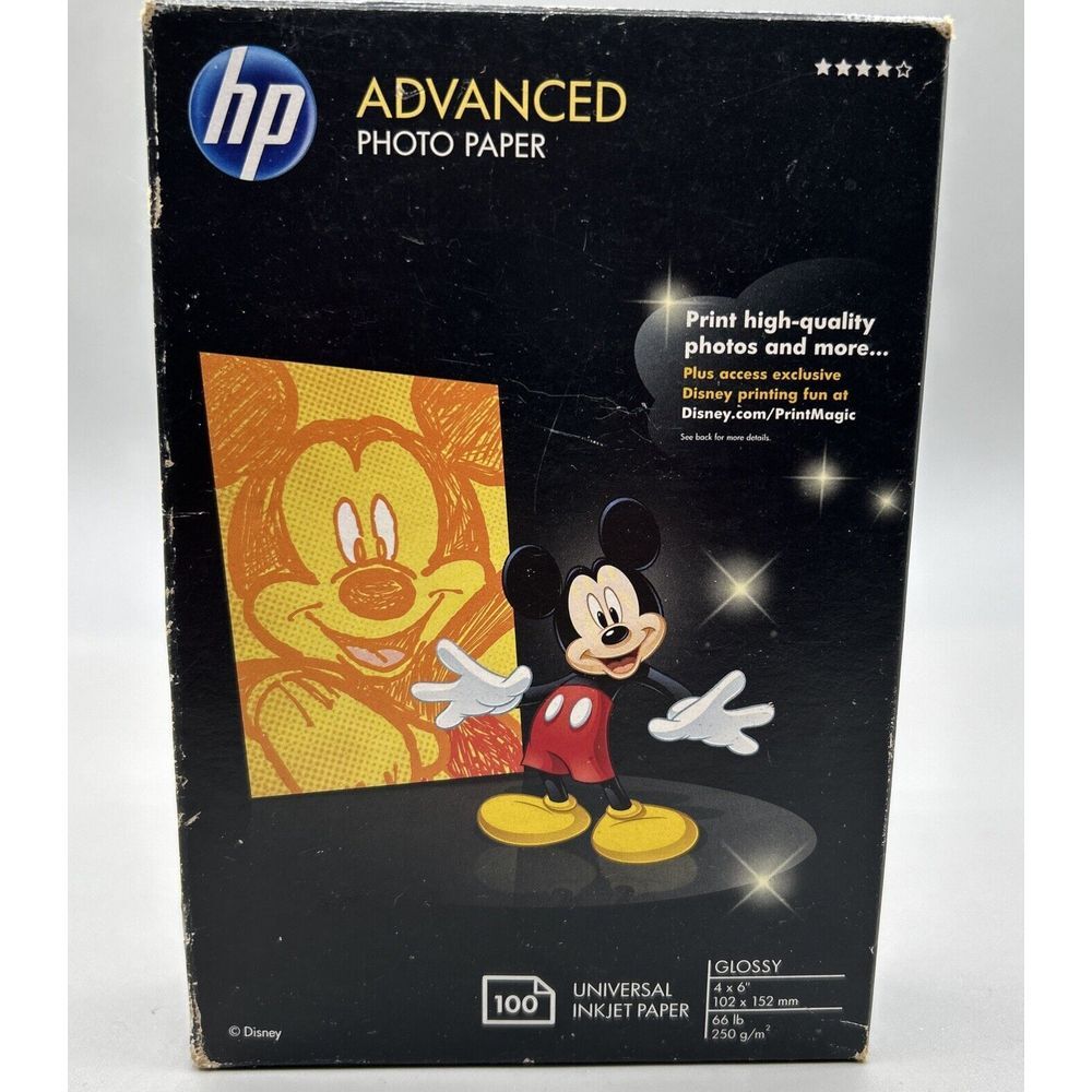 HP Advanced‎ Photo Paper Inkjet Glossy 4" x 6" 100 Sheets  NEW